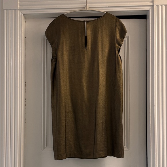 NWOT Joie Metallic Gold dress size large - Picture 4 of 8